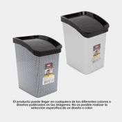 Papelera de escritorio 3,3 L plástica surtida