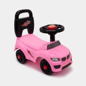 Carro montable infantil rosado con negro