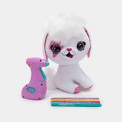 Perro para colorear con aerógrafo y accesorios