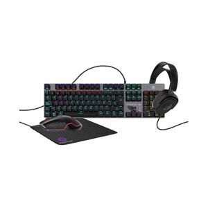 Combo gaming Primus de teclado + audífonos + mouse + Pad mouse