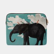 Funda para portátil de 14" diseño elefante y pájaros