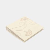 Álbum fotográfico blanco de 22 x 23,5 cm con flores bordadas