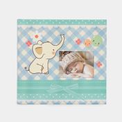 Álbum fotográfico de 22 x 23,5 cm con diseño de elefante azul