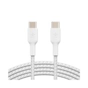 Cable trenzado Belkin USB-C a USB-C de 1 m, blanco