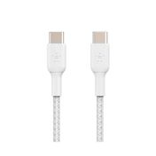 Cable trenzado Belkin USB-C a USB-C de 1 m, blanco