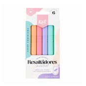 Resaltadores pastel delgados kiut x6 unidades