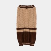 Suéter para mascota talla L, beige con café