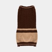 Suéter para mascota talla L, café con beige