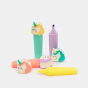 Set de resaltadores grueso unicornio x 4 unidades