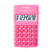 Calculadora básica Casio HL-815L rosada de 8 dígitos