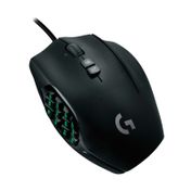 Mouse Logitech gaming alámbrico G600, negro