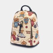 Morral pequeño Henney Bear osos beige con azul