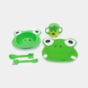 Set de vajilla infantil rana x 5 piezas