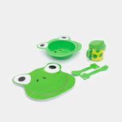 Set de vajilla infantil rana x 5 piezas