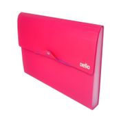 Archivador fuelle A4, con 12 bolsillos fucsia
