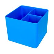 Organizador para escritorio con 3 compartimentos azul