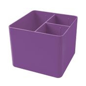 Organizador para escritorio con 3 compartimentos violeta