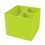 Organizador para escritorio con 3 compartimentos verde