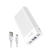 Batería portátil 1 Hora GAR117 de 20.000 mAh blanca con pantalla