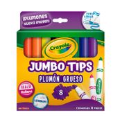 Plumones Jumbo Tips lavables x 8 unidades
