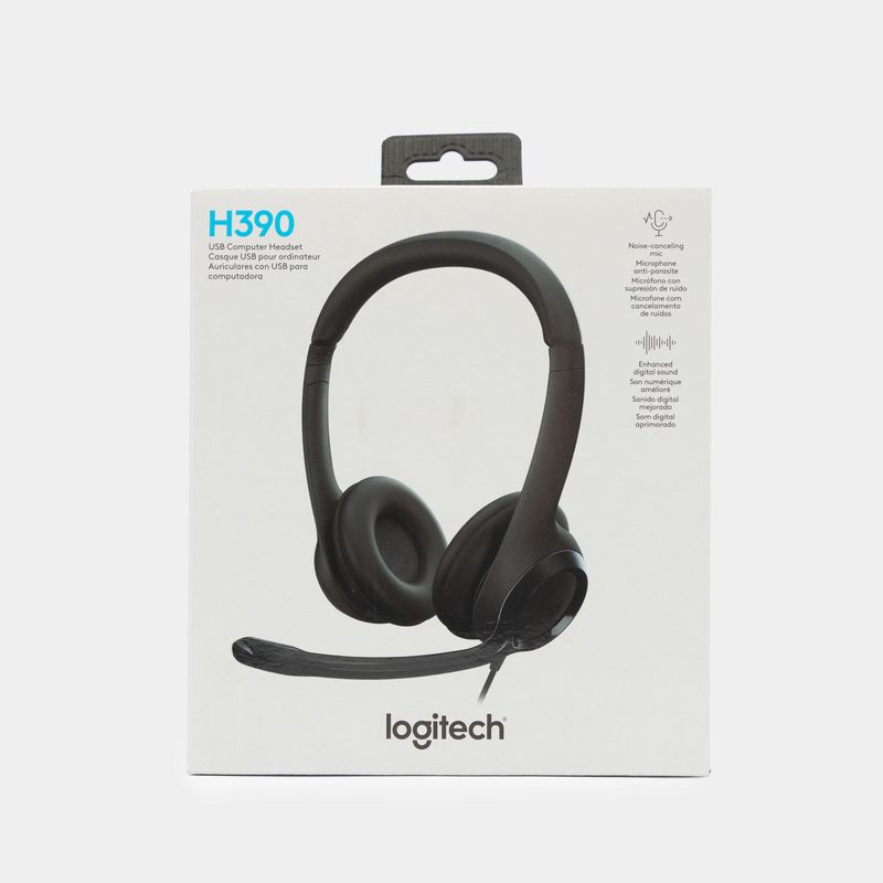 Auriculares con micrófono USB Logitech H390 con supresión de ruido