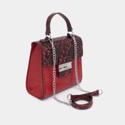 Cartera Kodes roja con diseño de animal print