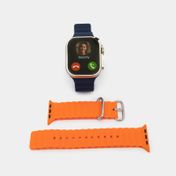 Smartwatch SW700 Slide rectangular con dos correas, naranja y azul