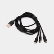 Cable de carga 3 en 1 negro Mcdodo de 1.2 metros