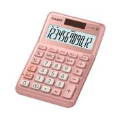 Calculadora básica Casio MS-120FM de 12 dígitos, rosada metálica