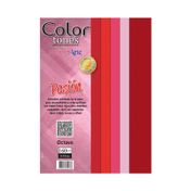 Cartulina pack 160 gr, tamaño 1/8 , 16 tonos pasión