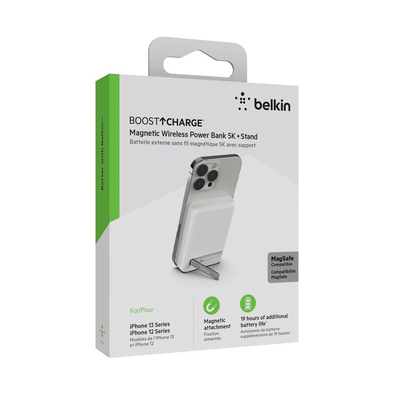 Belkin BoostCharge Batería Externa Inalámbrica Magnética 5000mAh Blanca  para iPhone