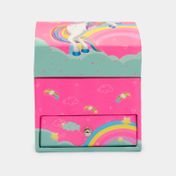 Joyero rosado con diseño de unicornio de 11 x 9 cm