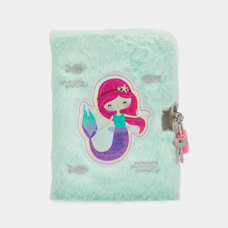 diario-de-peluche-con-candado-boligrafo-diseno-sirena-7701016605595
