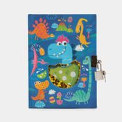 Diario con candado y bolígrafo diseño dinosaurio