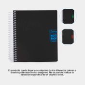 Cuaderno cuadriculado A7, 120 hojas, tapa plástica negra surtido