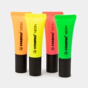 Resaltador Stabilo x 4 colores neón