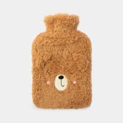 Bolsa para agua caliente con diseño de oso café de 2 litros