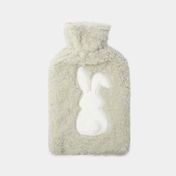 Bolsa para agua caliente con diseño de silueta conejo blanco de 2 litros