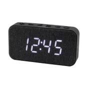 Radio despertador FM Jensen gris de 1 W RMS