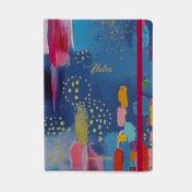 Libreta ejecutiva de 20 x 14 cm diseño manchas  multicolor