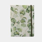 Libreta ejecutiva de 20 x 14 cm diseño hojas verdes