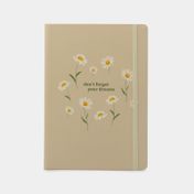 Libreta ejecutiva de 20 x 14 cm diseño flores blancas