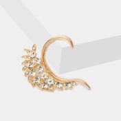 Arete ear cuff dorado con piedras