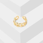Anillo dorado ajustable diseño de cadena