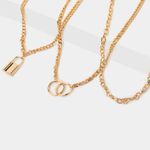 set-de-collares-dorados-x3-unidades-con-dije-de-candado-y-aros-7701016611466