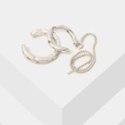 Set x 2 earcuff plateados