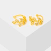 Set x 2 earcuff dorados diseño de hojas