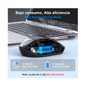 Mouse inalámbrico 1 Hora RAT001, negro