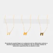 Collar dorado con dije de letra H, surtido