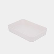 Caja organizadora blanca de 4.3 x 26.7 x 18.2 cm